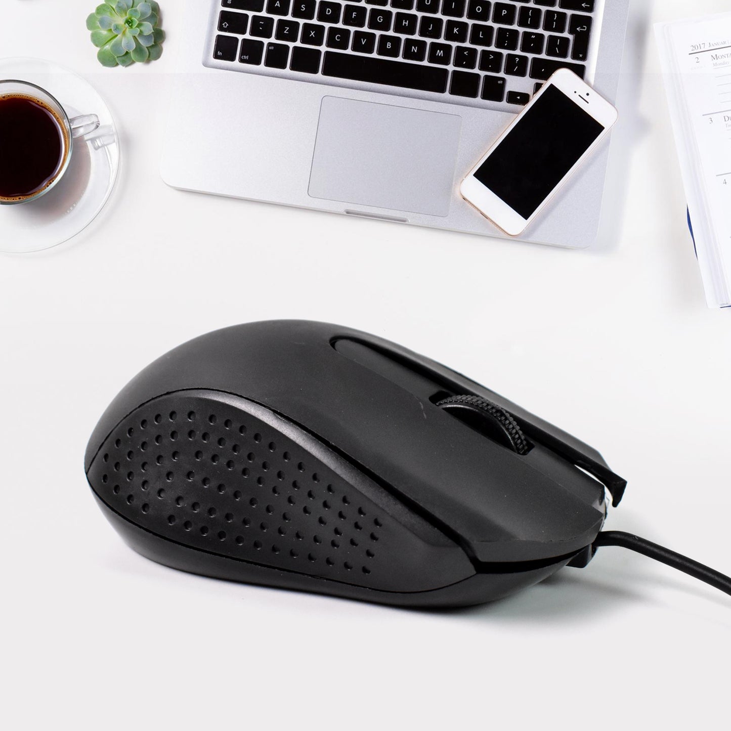 Computer Laptop Wired Optical Mouse M-022 USB Ergonomic 1200 DPI Plug and Play Mouse for PC Desktop Office and Home Use (1 Pc)