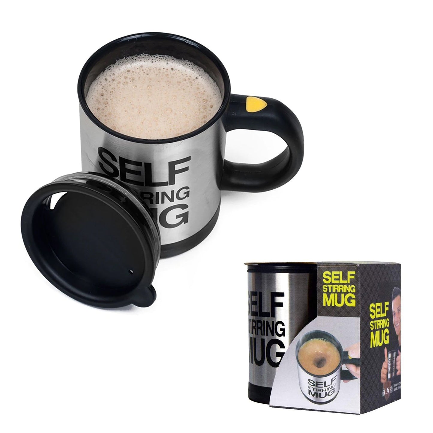 Self Stirring Mug Used In All Kinds Of Household And Official Places For Serving Drinks Coffee And Types Of Beverages Etc.