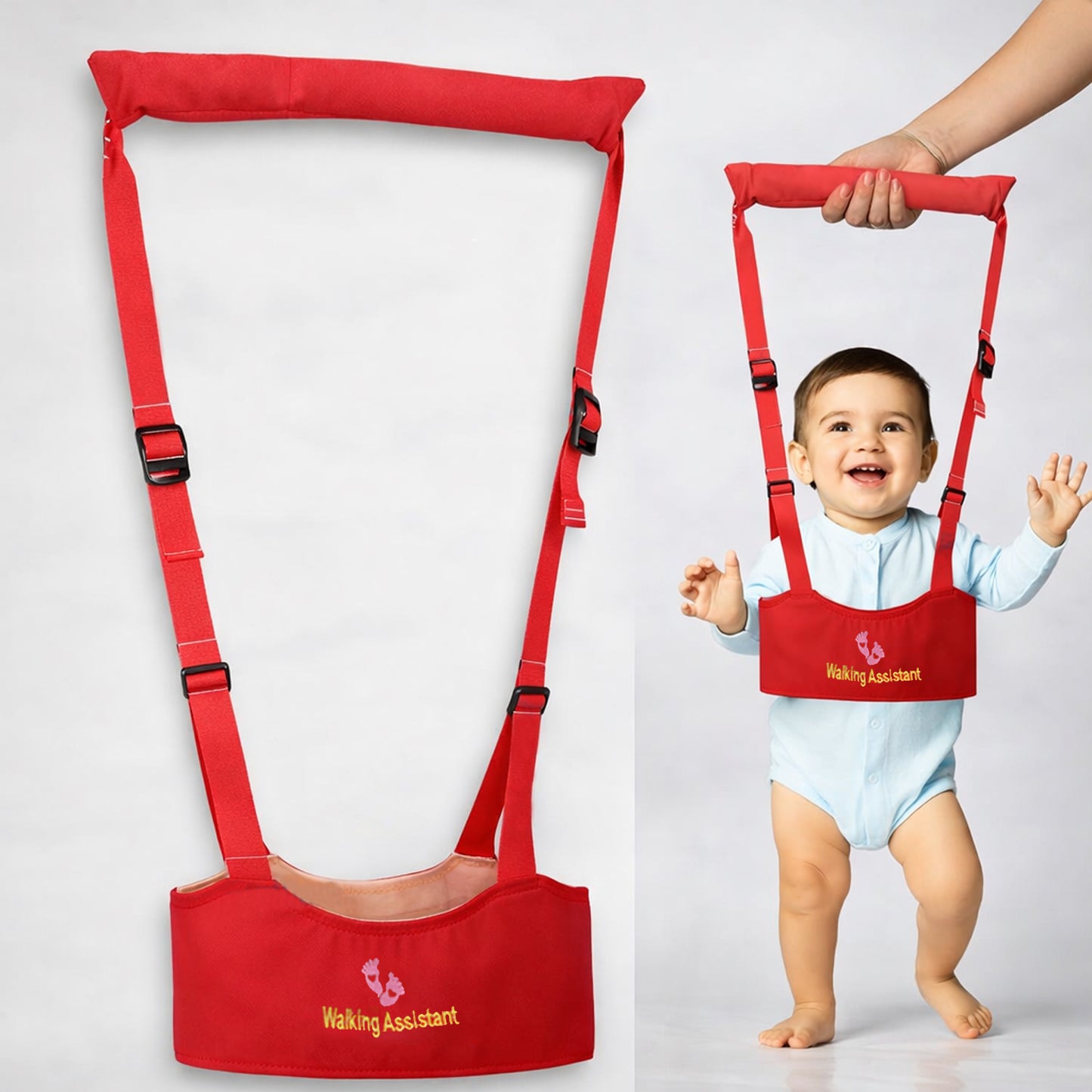 Adjustable Baby Walking Assistant Harness with Safety Support Belt – Toddler Learning-to-Walk Helper Strap for Early Walking Training and Balance Support (1 Pc)