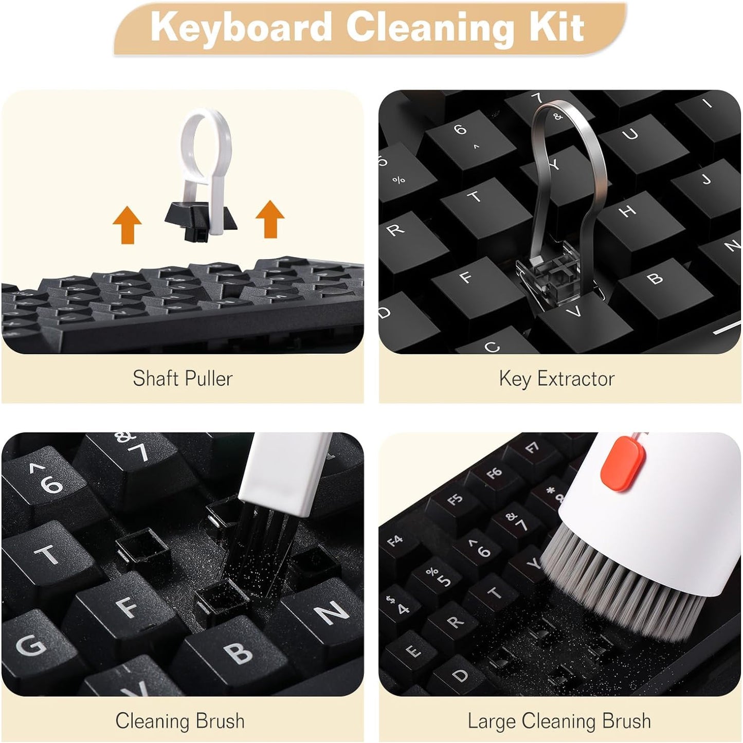 20 in 1 Keyboard Cleaner Kit – Laptop, Phone and Screen Cleaning Set with Electronic Cleaning Brush, Spray and Multi-Tool Accessories for AirPods, iPad, iPhone, Camera and Computer (1 Pc)