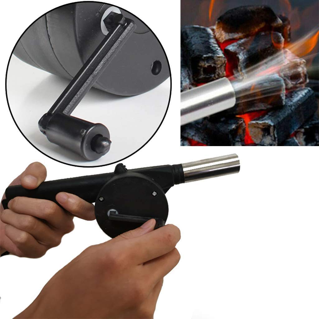 Portable Hand Crank Air Blower Fan for Charcoal Grill, BBQ, Fireplace, Fire Pit, Camping and Outdoor Cooking
