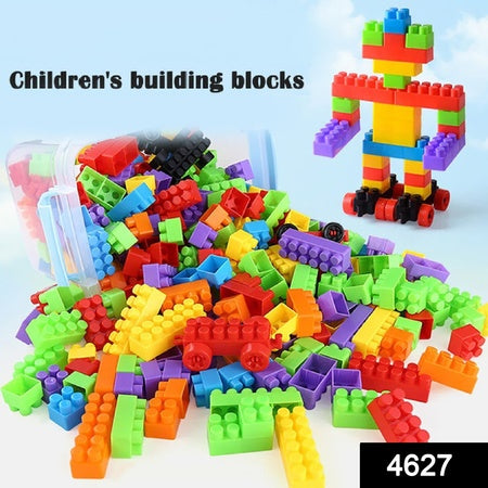Kids Building Blocks Set with Storage Bag – Approx. 100 Pieces Educational Construction Toy for Boys and Girls Age 3 Plus