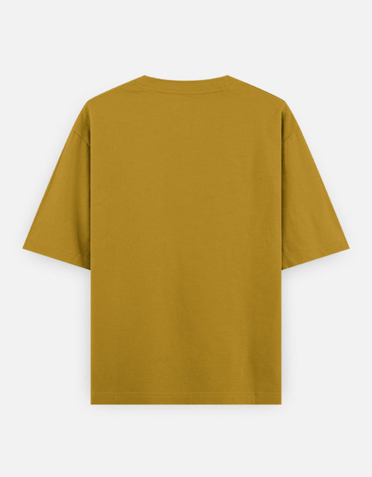 NAYAAH Premium (Mustard Yellow) 100% Cotton 240 GSM Unisex Oversized T-Shirt – Heavyweight Breathable Everyday Wear Mustard Yellow