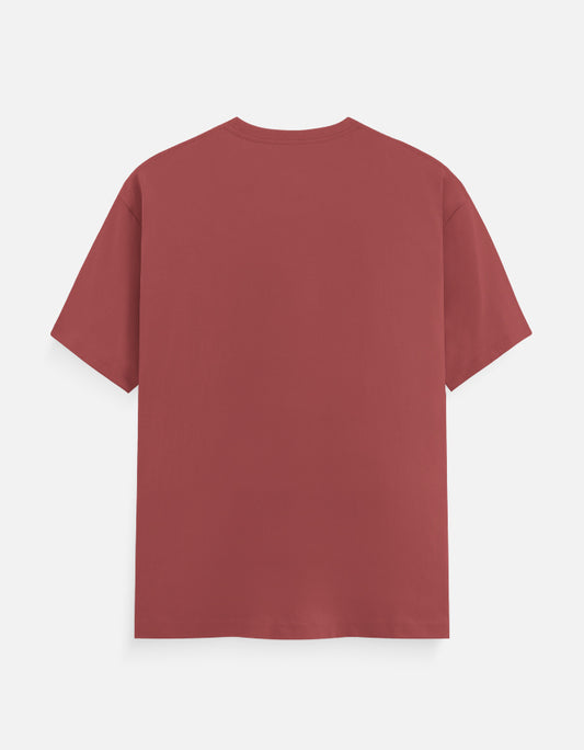 NAYAAH Premium (Coral / Black) 100% Cotton 180 GSM Unisex Regular Fit T-Shirt – Soft, Breathable and Lightweight Everyday Wear
