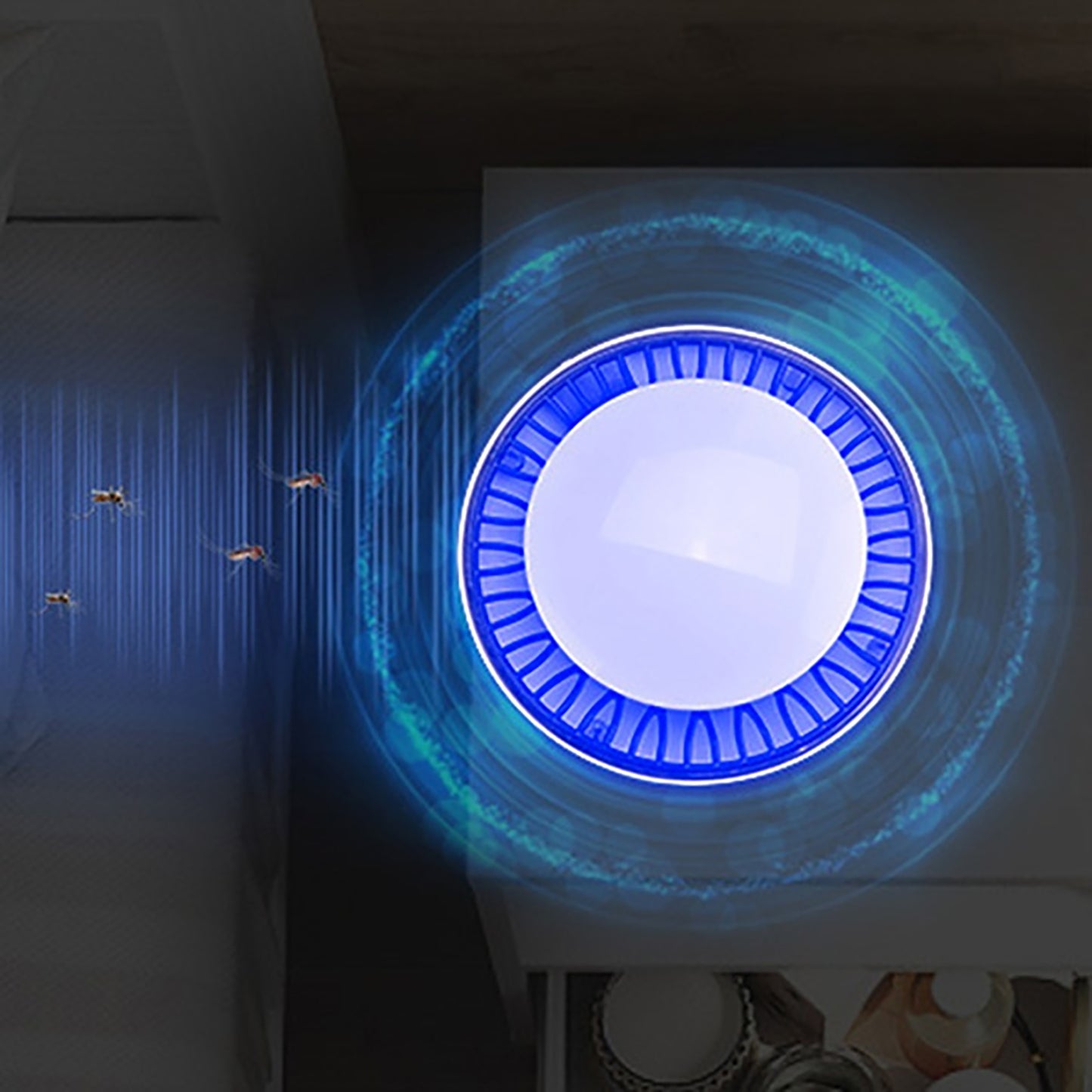 Natation Electronic LED Mosquito Killer Lamp – USB Powered Mosquito Trap Machine with Silent Fan for Home, Office and Camping