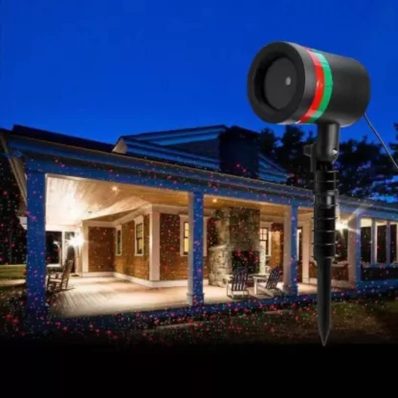 Star Fairy Motion Laser Lights Projector for Outdoor and Indoor Garden Lawn Landscape Home Office Diwali Christmas Navratri Party Decorative Light Waterproof Multicolor (No Remote Button)