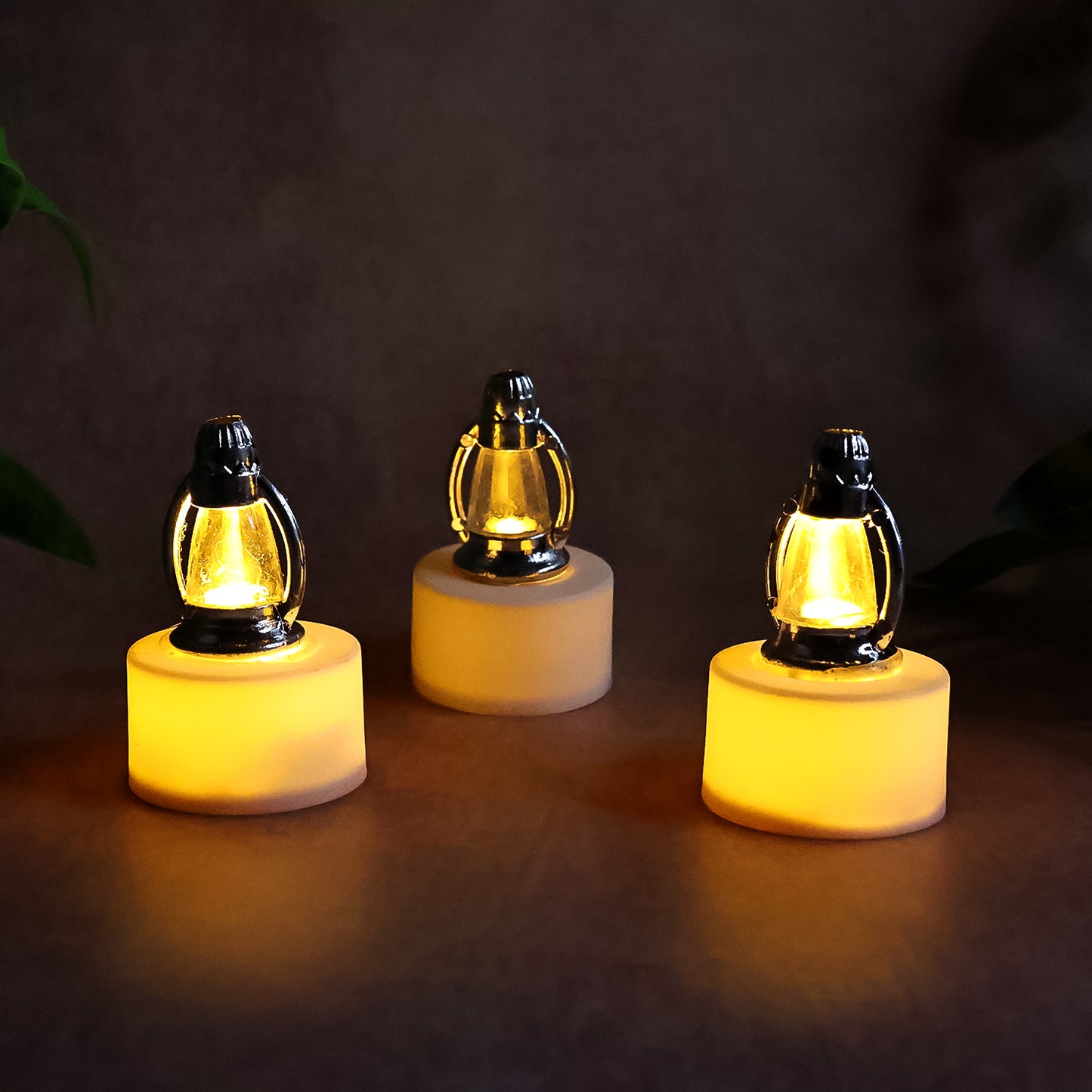 Set of 6 Decorative LED Lantern Candles Flameless Tealight Lamps with Warm White Glow Battery Operated for Home Diwali Wedding Party and Festive Decoration