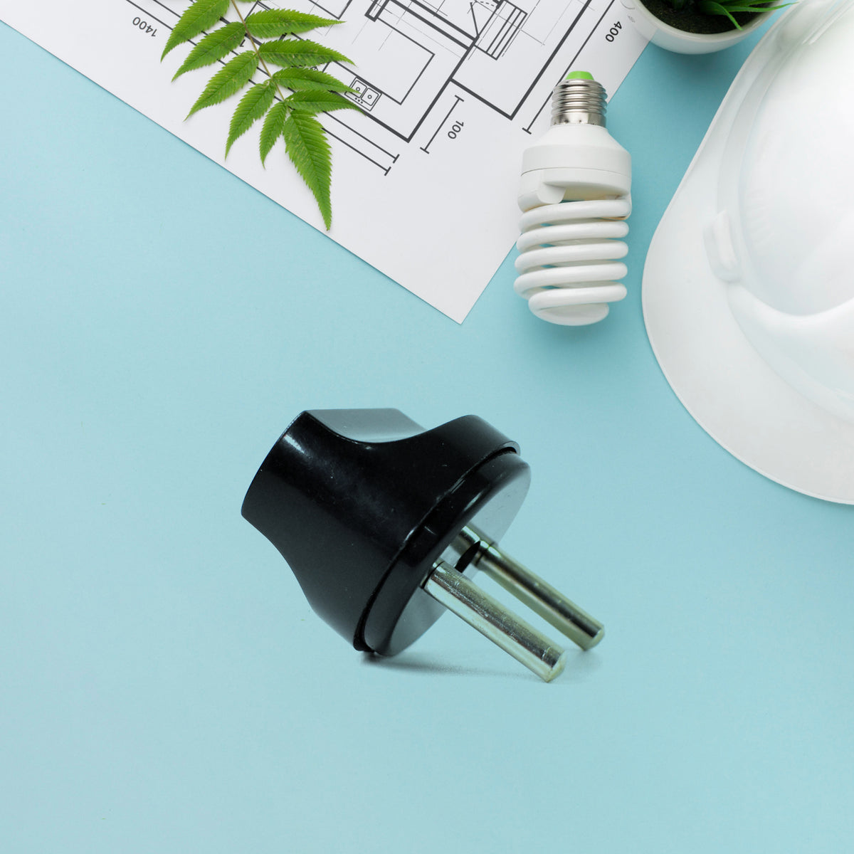 2 Pin Plug Converter Universal to Indian Electrical Plug Adapter Compact Conversion Connector for Home Office and Travel Use (1 Pc)