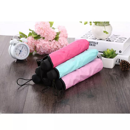 Changing Secret Blossoms Water Magic Print Foldable Umbrella UV Protection Travel Rain Umbrella with Compact Cover (1 Pc)