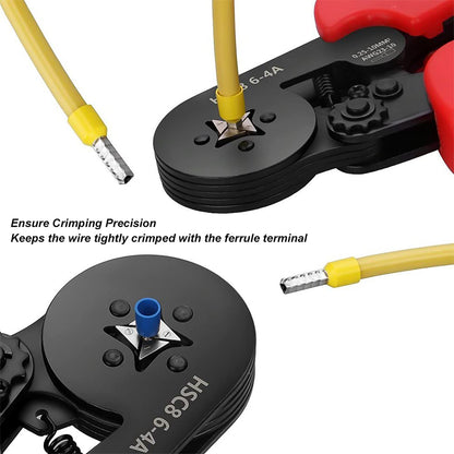 1200 Piece Ferrule Crimping Tool Kit Self Adjusting Ratcheting Crimper Plier with Insulated Wire End Terminal Connectors (1 Set)