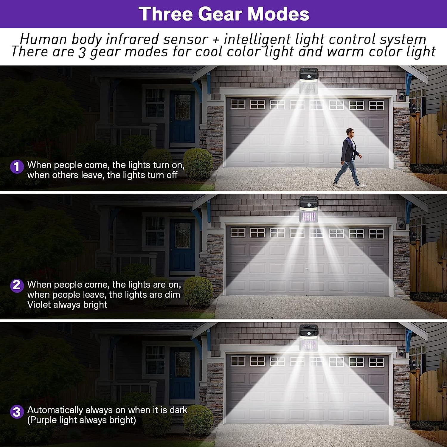 Bug Zapper Outdoor 2 In 1 Solar Mosquito Zapper Lamp (1 Pc) Motion Sensor Wall Light + UV Electric Mosquito Killer | Powerful | Eco-Friendly | Waterproof