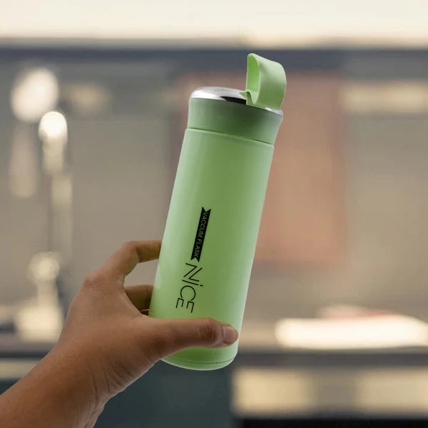 400ml Leak Proof Glass Water Bottle (1 Pc, Light Green Color)