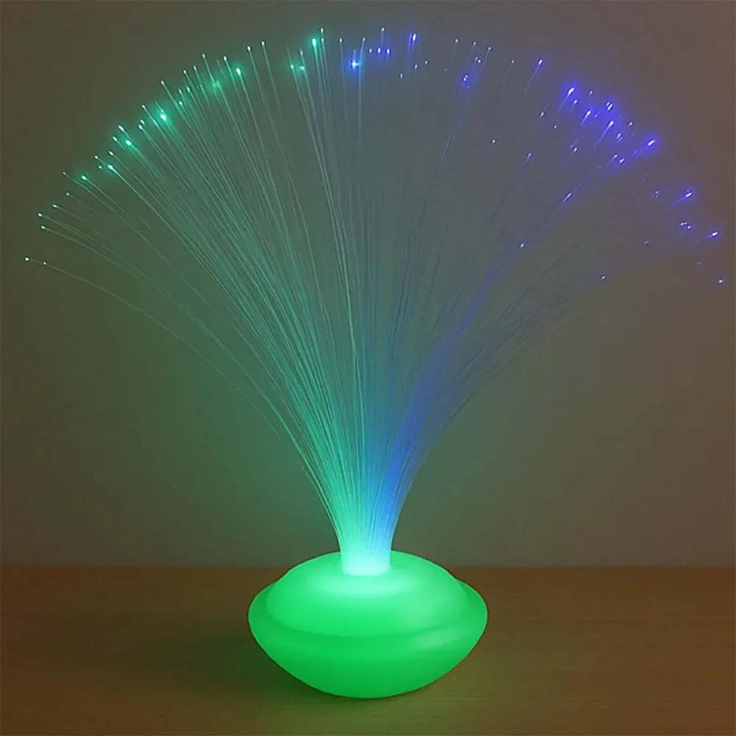 Fiber Optic LED Decorative Lamp – Color Changing Light Fountain Table Lamp for Party, Home Décor, Night Ambience and Festive Decoration (1 Pc)