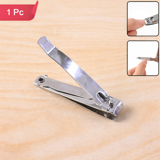 Premium Heavy-Duty Stainless Steel Nail Cutter with Built-In Nail File | Sharp Anti-Slip Nail Clipper for Fingernails, Toenails, Clean Trimming & Precise Grooming (1 Pc)