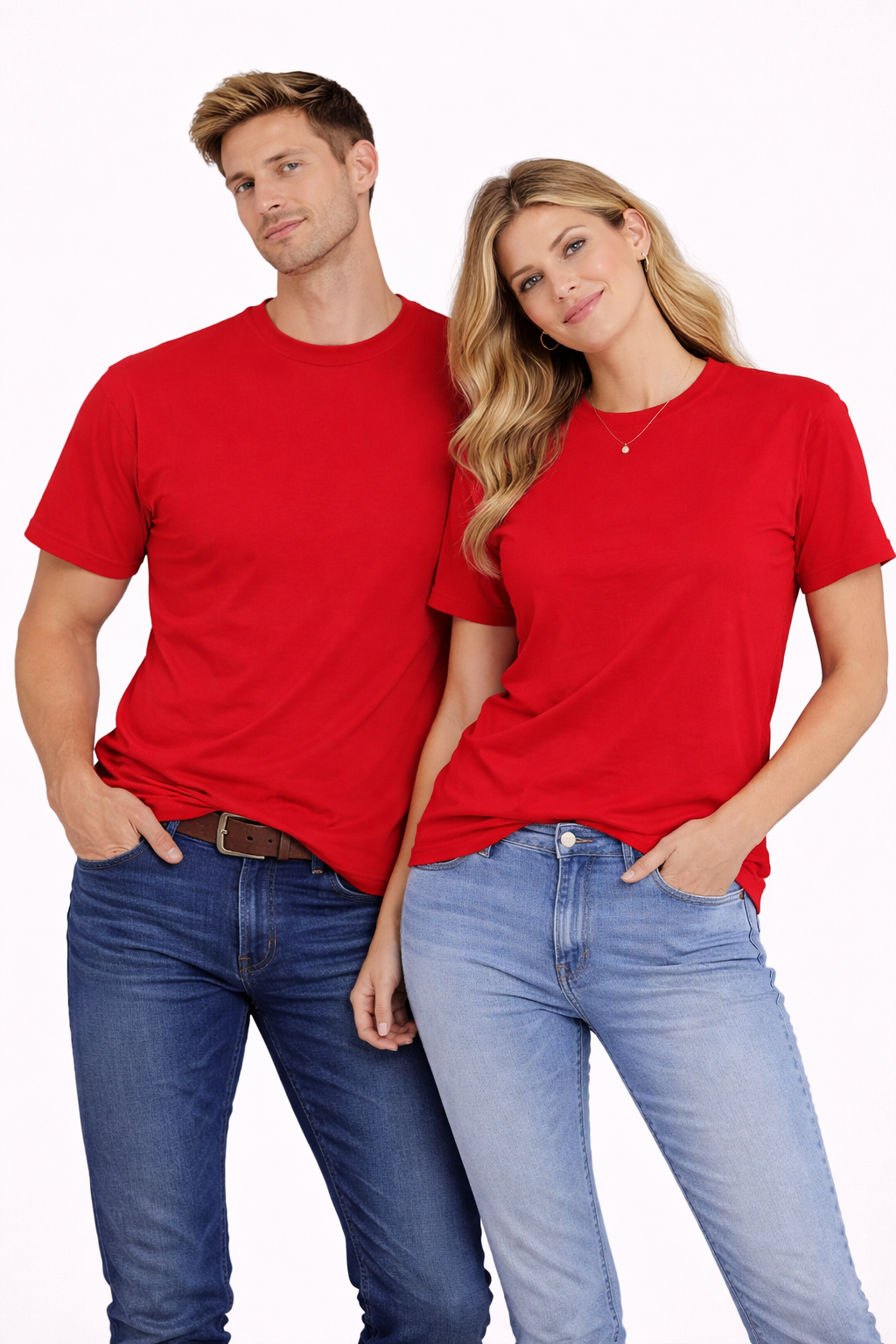 NAYAAH Unisex Classic Crew T-Shirt - Plain New Colours Red