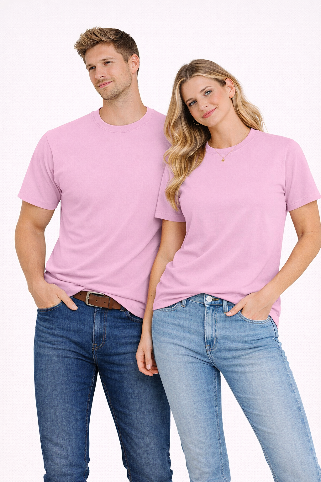 NAYAAH Unisex Classic Crew T-Shirt - Plain New Colours Flamingo