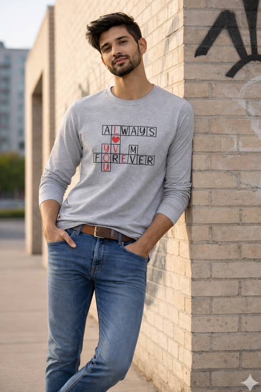 NAYAAH Men's Full Sleeve T-Shirt | Always Forever