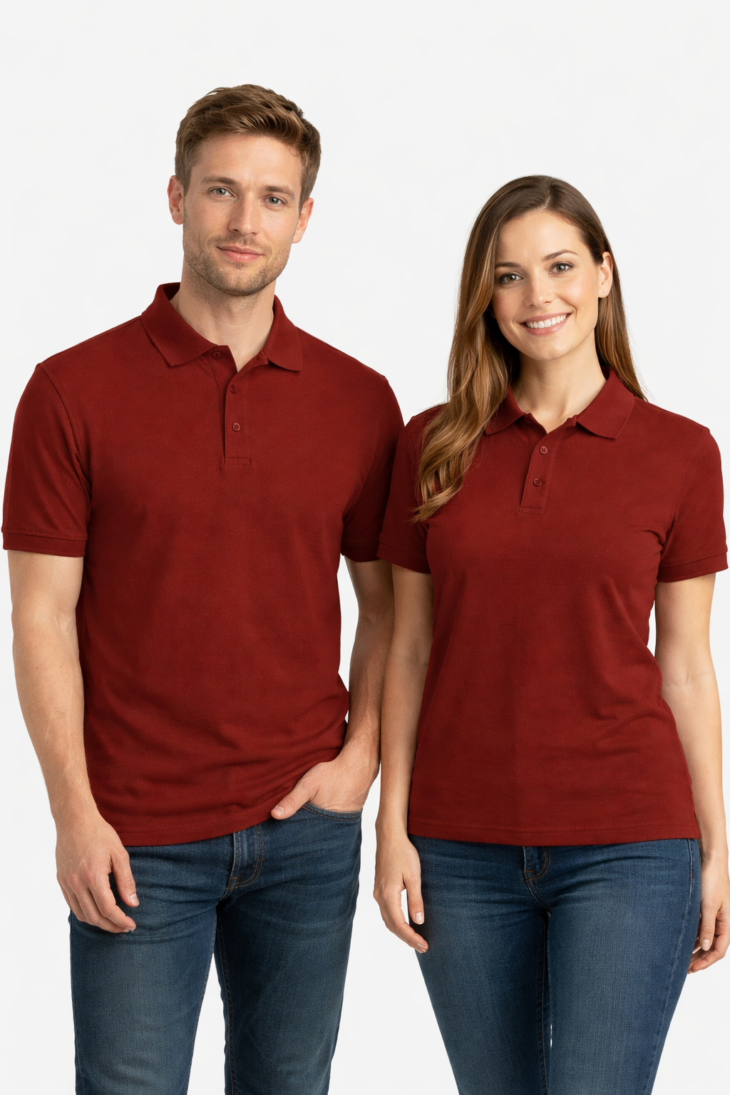 NAYAAH Men's Polo - Plain New Colours Brick Red