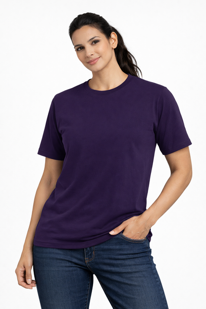 NAYAAH Unisex Basic T-Shirt - Plain Purple