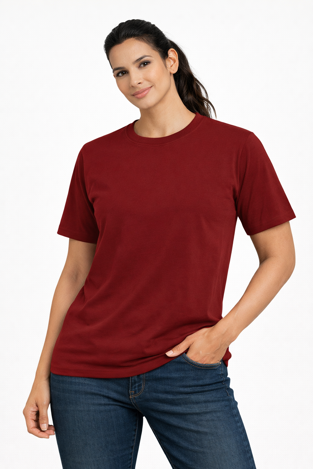 NAYAAH Unisex Basic T-Shirt - Plain Red