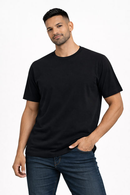 NAYAAH Unisex Basic T-Shirt - Plain Black