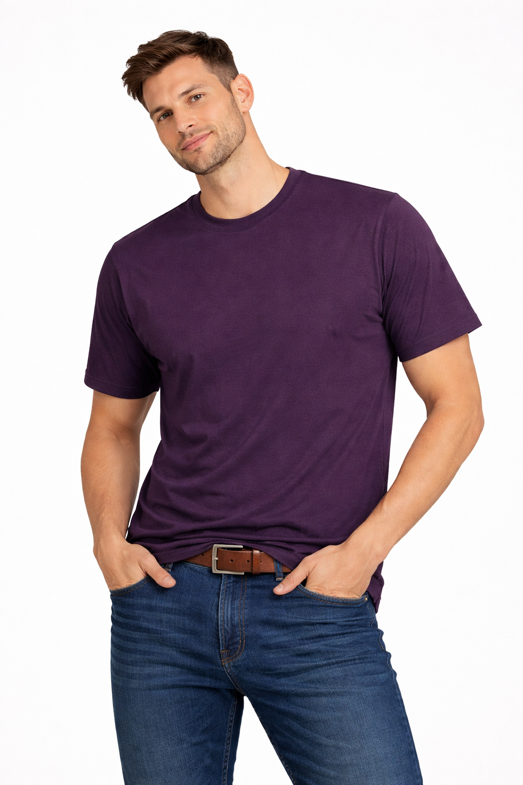 NAYAAH Unisex Basic T-Shirt - Plain Melange