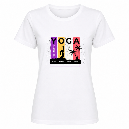 NAYAAH Premium Women's Classic 100% Cotton 180 GSM Regular Fit T-Shirt – Soft Breathable Everyday Wear - Yoga | White