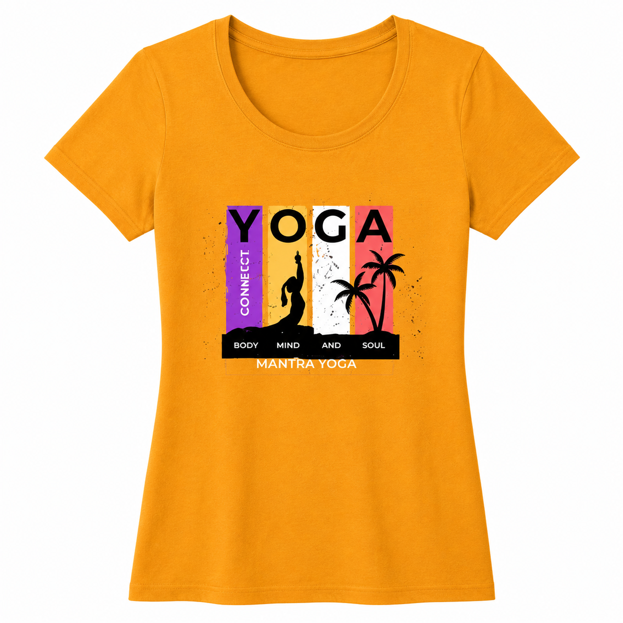 NAYAAH Premium Women's Classic 100% Cotton 180 GSM Regular Fit T-Shirt – Soft Breathable Everyday Wear - Yoga | Golden Yellow