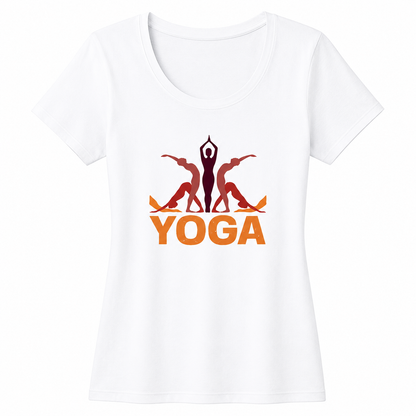 NAYAAH Premium Women's Classic 100% Cotton 180 GSM Regular Fit T-Shirt – Soft Breathable Everyday Essential Wear - Yoga | White