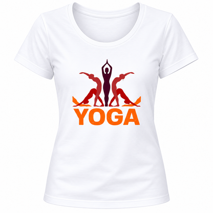 NAYAAH Premium Women's Classic 100% Cotton 180 GSM Regular Fit T-Shirt – Soft Breathable Everyday Essential Wear - Yoga | White