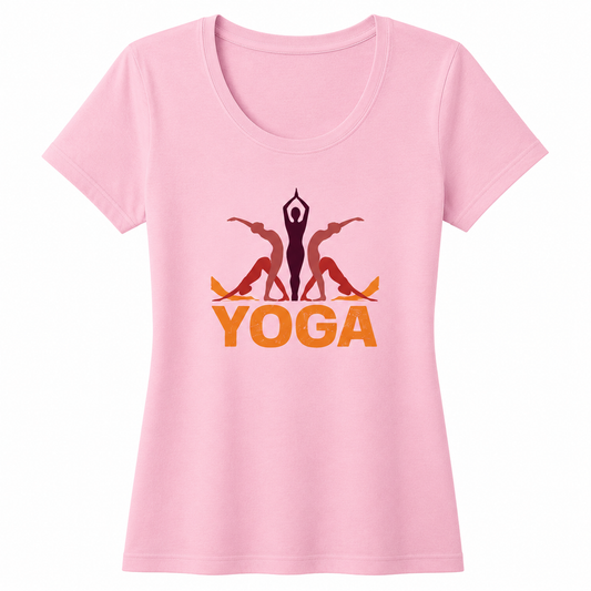 NAYAAH Premium Women's Classic 100% Cotton 180 GSM Regular Fit T-Shirt – Soft Breathable Everyday Essential Wear - Yoga | Pink