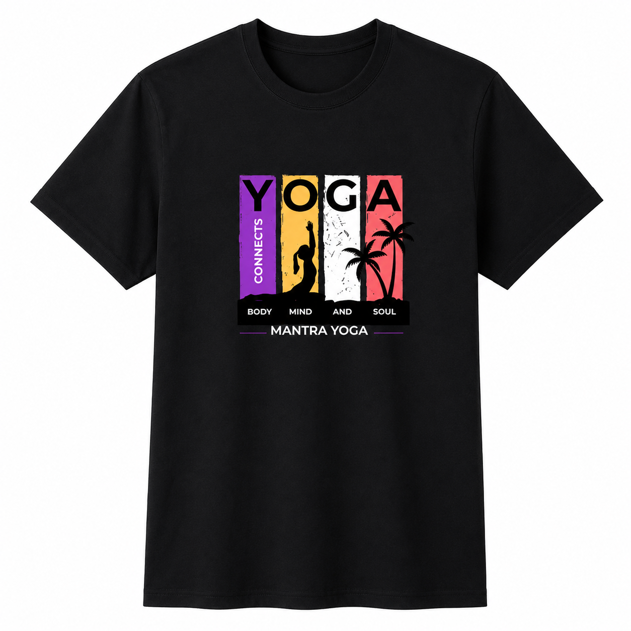NAYAAH Premium Poly-Cotton 180 GSM Men/Unisex T-Shirt – Soft Minimal Everyday Essential Wear - Yoga | Navy Blue