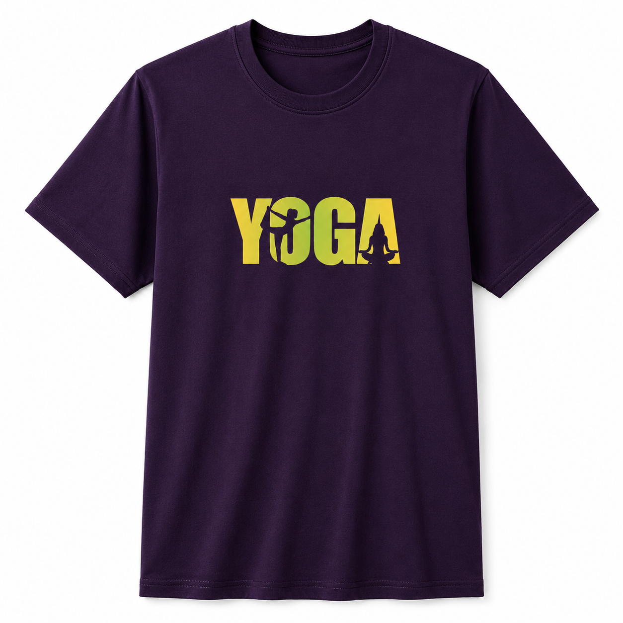 NAYAAH Premium Poly-Cotton 180 GSM Men/Unisex T-Shirt – Soft Minimal Everyday Essential Wear - Yoga | Purple