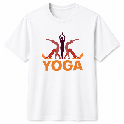NAYAAH Premium Poly-Cotton 180 GSM Men/Unisex T-Shirt – Soft Minimal Everyday Essential Wear - Yoga | White