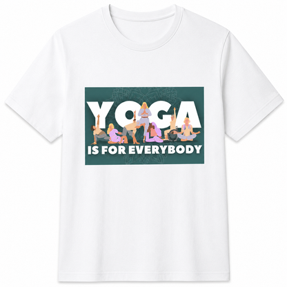 NAYAAH Premium Poly-Cotton 180 GSM Men/Unisex T-Shirt – Soft Minimal Everyday Essential Wear - Yoga for Everybody | White