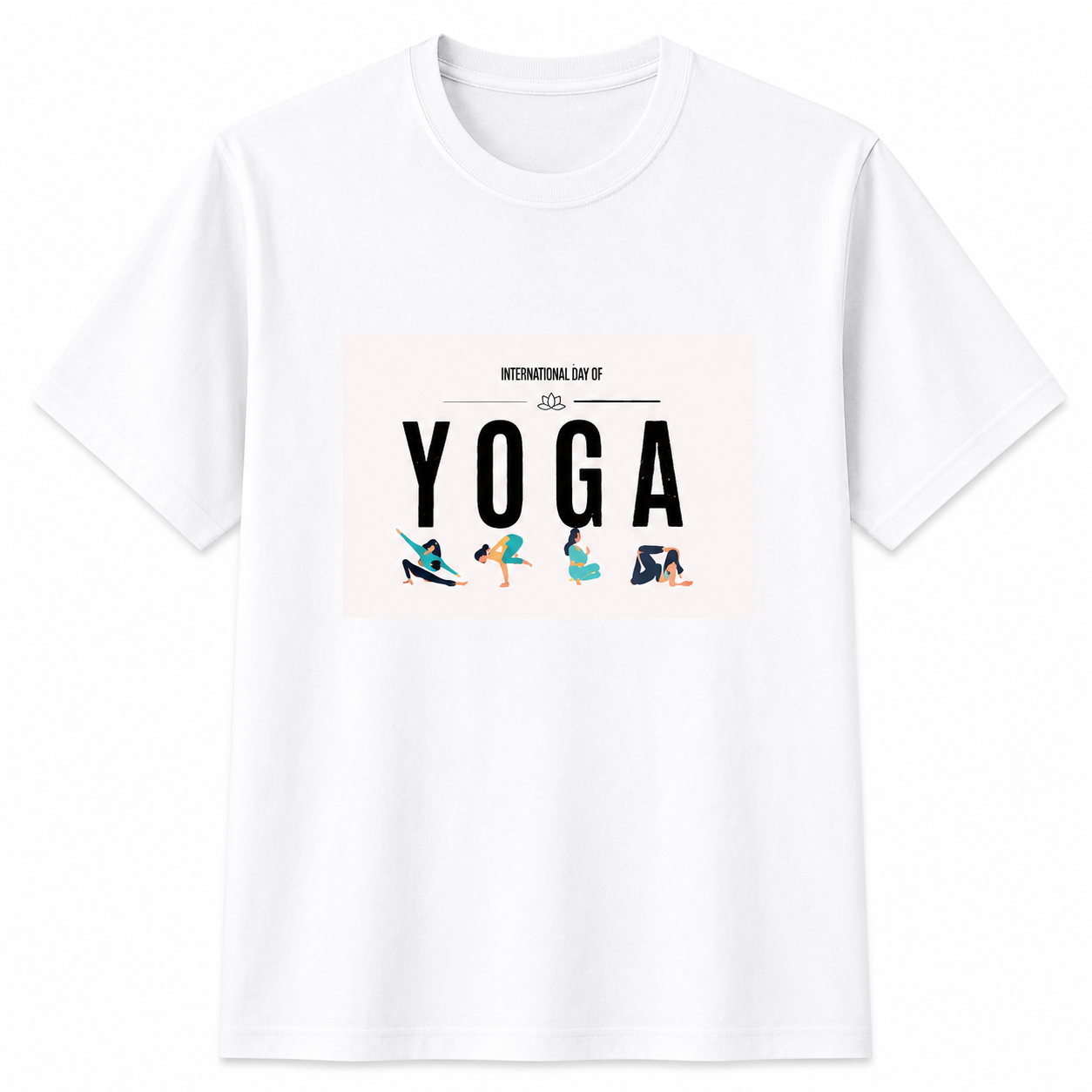 NAYAAH Premium Poly-Cotton 180 GSM Men/Unisex T-Shirt – Soft Minimal Everyday Essential Wear - Yoga | White