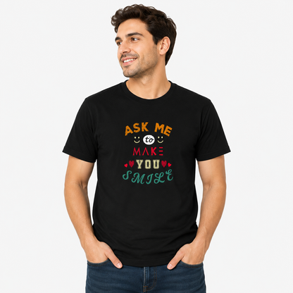 NAYAAH Premium (Black) Poly-Cotton 180 GSM Unisex T-Shirt – Soft Minimal Everyday Graphic Wear - Make You Smile