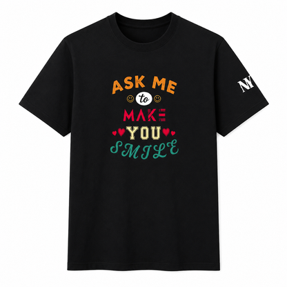 NAYAAH Premium (Black) Poly-Cotton 180 GSM Unisex T-Shirt – Soft Minimal Everyday Graphic Wear - Make You Smile