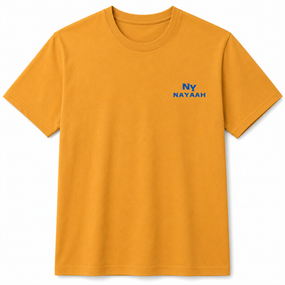 NAYAAH Golden Yellow Premium 100% Cotton 180 GSM Unisex Regular Fit T-Shirt – Soft, Breathable and Lightweight Everyday Wear