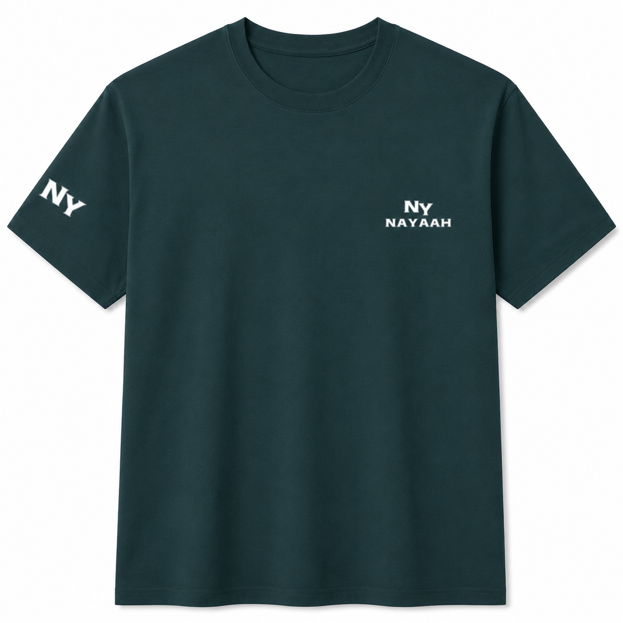 NAYAAH Premium (Petrol Blue) 100% Cotton 240 GSM Unisex Oversized T-Shirt – Heavyweight Breathable Everyday Wear