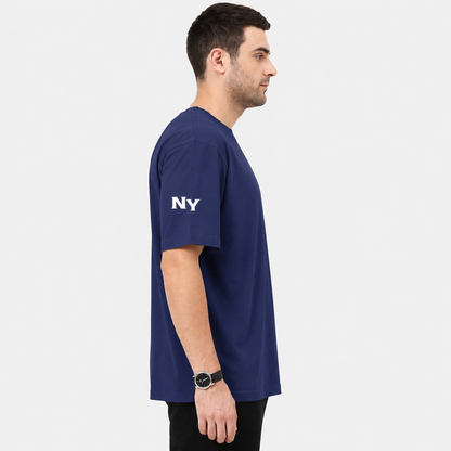 NAYAAH Premium (Royal Blue) 100% Cotton 240 GSM Unisex Oversized T-Shirt – Heavyweight Breathable Everyday Wear