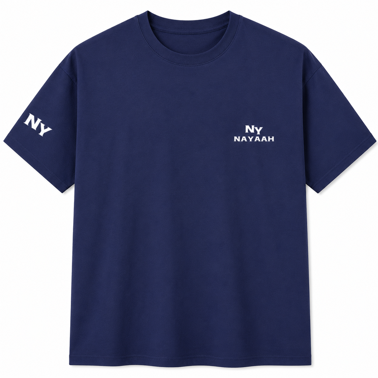 NAYAAH Premium (Royal Blue) 100% Cotton 240 GSM Unisex Oversized T-Shirt – Heavyweight Breathable Everyday Wear