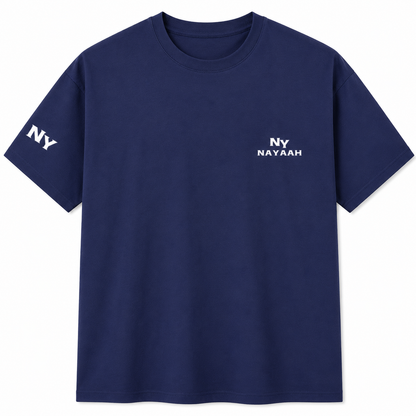 NAYAAH Premium (Royal Blue) 100% Cotton 240 GSM Unisex Oversized T-Shirt – Heavyweight Breathable Everyday Wear