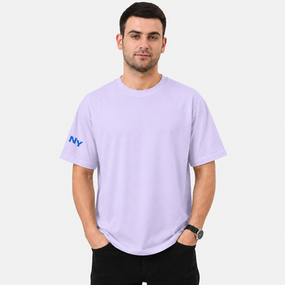 NAYAAH Premium (Lavender) 100% Cotton 240 GSM Unisex Oversized T-Shirt – Heavyweight Breathable Everyday Wear