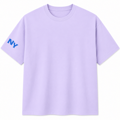 NAYAAH Premium (Lavender) 100% Cotton 240 GSM Unisex Oversized T-Shirt – Heavyweight Breathable Everyday Wear