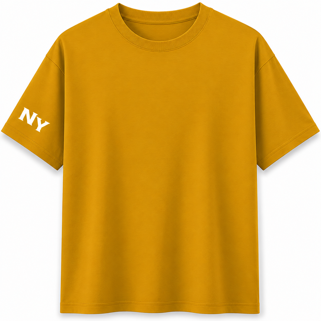 NAYAAH Premium (Mustard Yellow) 100% Cotton 240 GSM Unisex Oversized T-Shirt – Heavyweight Breathable Everyday Wear