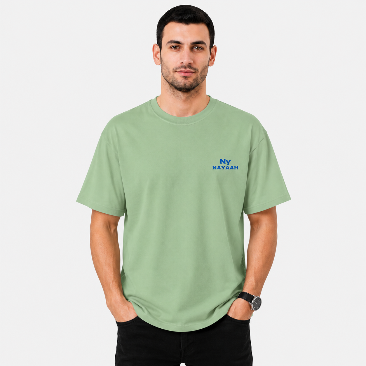 NAYAAH Premium Jade 100% Cotton 180 GSM Unisex Regular Fit T-Shirt – Soft, Breathable and Lightweight Everyday Wear