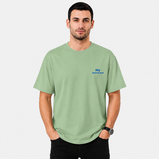 NAYAAH Premium (Jade) 100% Cotton 180 GSM Unisex Regular Fit T-Shirt – Soft, Breathable and Lightweight Everyday Wear