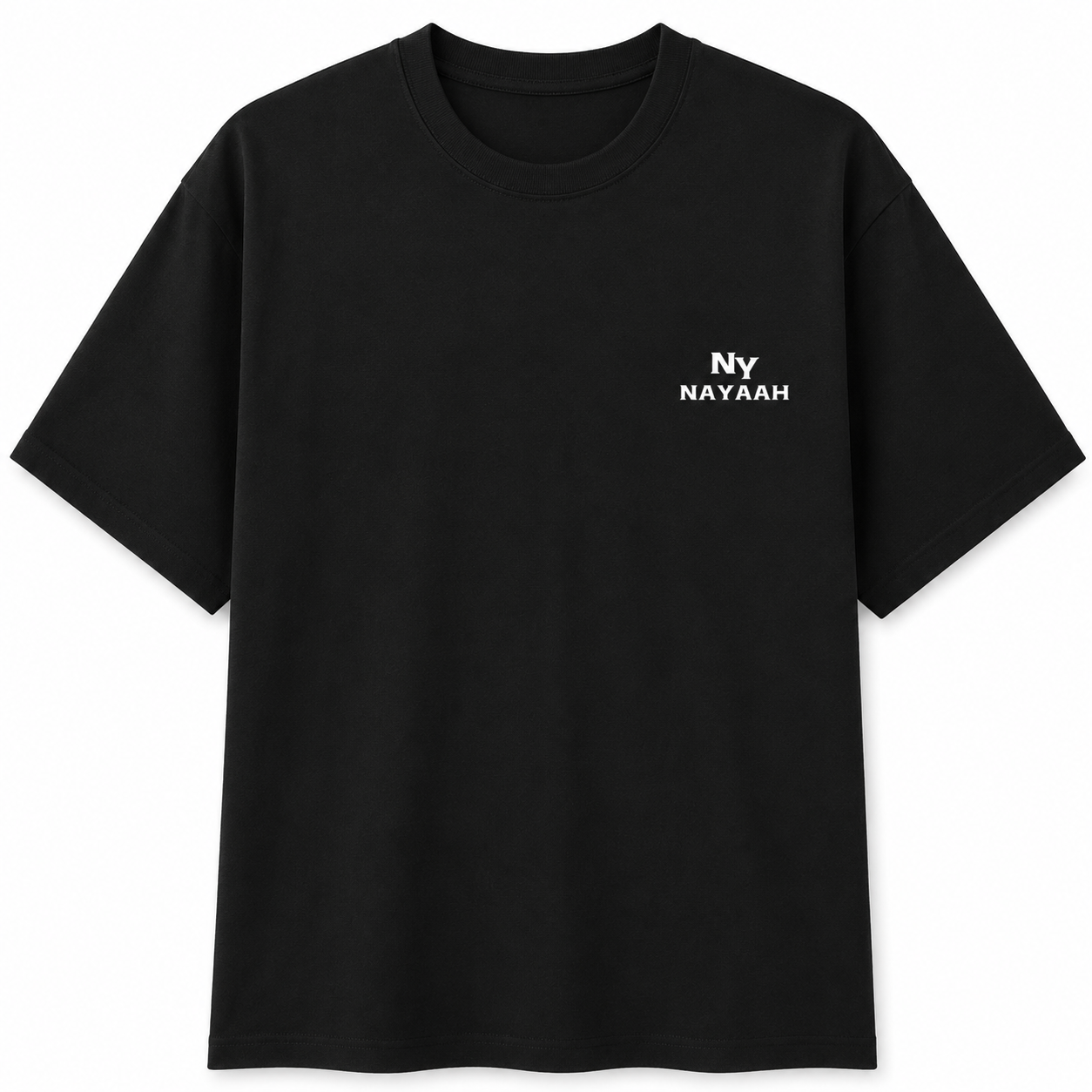 NAYAAH Premium (Coral / Black) 100% Cotton 180 GSM Unisex Regular Fit T-Shirt – Soft, Breathable and Lightweight Everyday Wear