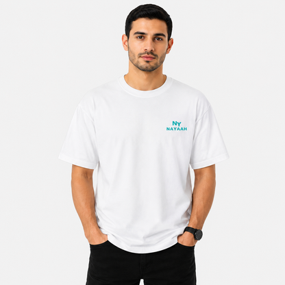 NAYAAH Premium (White) 100% Cotton 180 GSM Unisex Regular Fit T-Shirt – Soft, Breathable and Lightweight Everyday Wear